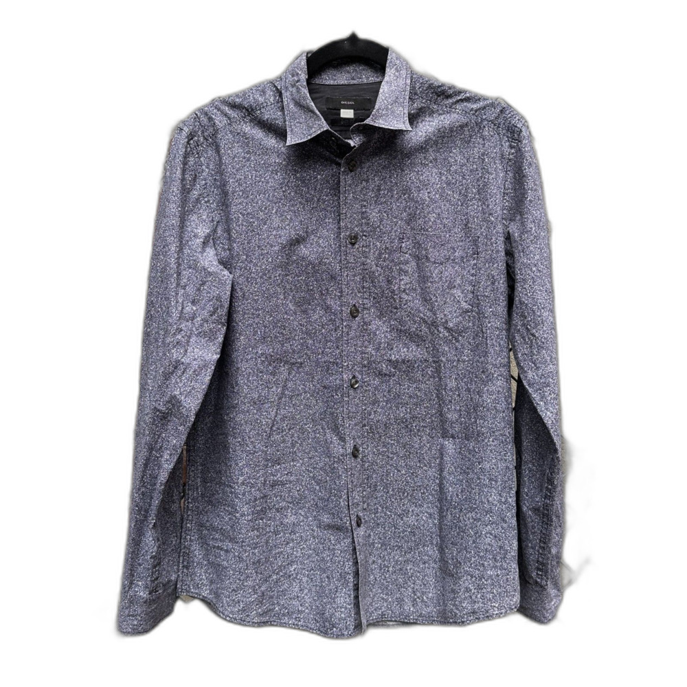 Vintage Diesel Trompe L'oeil Denim Print Button Up